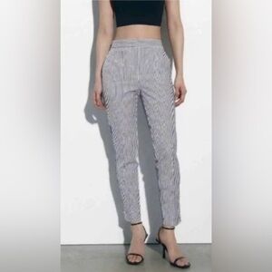 Zara Seersucker Striped Pant XS
